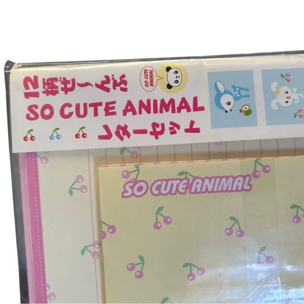 Vintage Y2K So Cute Animal Letter Set Cute Japanese Stationary Kawaii NWT